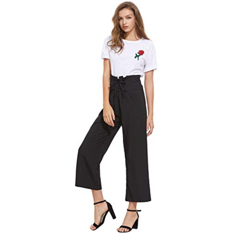 Women's High-Waist Palazzo Pants - Picture 6 of 6